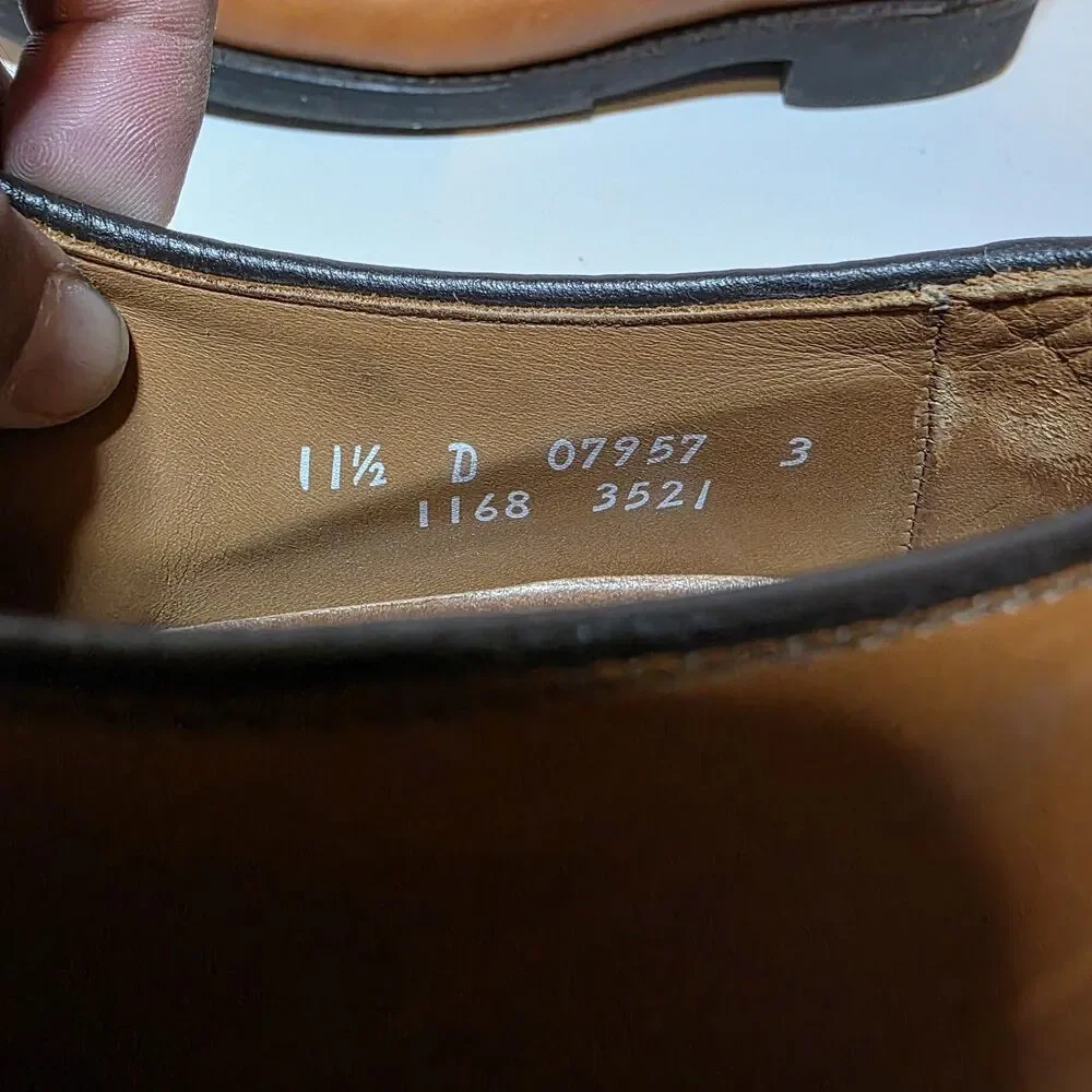 Allen Edmonds Comfort Orthotic Derby Shoes Brown leather Men Size 11.5 D